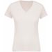 T-shirt femme coton bio col V K396 - Cream