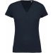 T-shirt femme coton bio col V K396 - French Navy Heather
