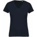 T-shirt femme coton bio col V K396 - Navy