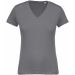 T-shirt femme coton bio col V K396 - Storm Grey