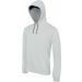 Sweat-shirt homme à capuche contrastée K446 - White / Fine Grey