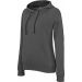 Sweatshirt femme capuche contrastée K465 - Dark Grey / Black 