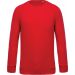 Sweat-shirt homme bio col rond manches raglan K480 - Red
