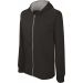Sweatshirt enfant zippé capuche K486 - Black / Fine Grey