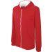 Sweatshirt enfant zippé capuche K486 - Red / White