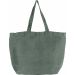 Grand sac en juco avec doublure intérieure KI0231 - Washed Dusty Light Green de face
