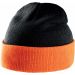 Bonnet bicolore avec revers KP514 - Black / Orange