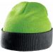 Bonnet bicolore avec revers KP514 - Lime / Black