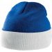 Bonnet bicolore avec revers KP514 - Royal Blue / White
