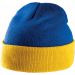 Bonnet bicolore avec revers KP514 - Royal Blue / Yellow