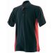 Polo sport bicolore manches courtes LV322 - Black / Red
