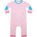Body à rayures manches longues LW057 - Pink / White