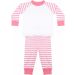 Pyjama à rayures LW072 - Pink / White