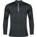 T-shirt homme manches longues sport 1/4 zip PA325 - Black