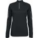 T-shirt femme manches longues sport 1/4 zip PA326 - Black