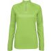 T-shirt femme manches longues sport 1/4 zip PA326 - Lime