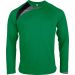 T-shirt enfant manches longues sport PA409 - Green / Black / Storm Grey