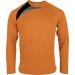 T-shirt enfant manches longues sport PA409 - Orange / Black / Storm Grey
