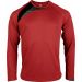 T-shirt enfant manches longues sport PA409 - Sporty Red / Black / Storm Grey