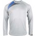 T-shirt enfant manches longues sport PA409 - White / Sporty Royal Blue / Storm Grey