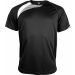 T-shirt sport enfant manches courtes PA437 - Black / White / Storm Grey