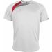 T-shirt sport enfant manches courtes PA437 - White / Sporty Red / Storm Grey