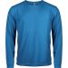 T-shirt homme manches longues sport PA443 - Aqua Blue