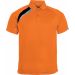 Polo sport manches courtes unisexe PA457 - Orange / Black / Storm Grey