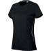 T-shirt femme sport bi-matière manches courtes PA466 - Black / Silver