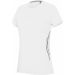 T-shirt femme sport bi-matière manches courtes PA466 - White / Silver