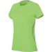 T-shirt femme sport bi-matière manches courtes PA466 - Lime / Silver