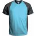 T-shirt sport bicolore manches courtes unisexe PA467 - Light Turquoise / Dark Grey