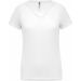 T-shirt femme polyester col V manches courtes PA477 - White