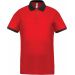 Polo homme piqué performance PA489 - Red / Black