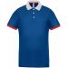 Polo homme piqué performance PA489 - Sporty Royal Blue / White / Red