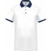 Polo homme piqué performance PA489 - White / Sporty Navy