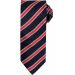 Cravate rayée Waffle PR783 - Black / Red