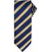 Cravate rayée Waffle PR783 - Navy / Gold