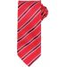 Cravate rayée Waffle PR783 - Red / Burgundy
