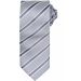 Cravate rayée Waffle PR783 - Silver / Dark Grey