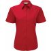 Chemise manches courtes femme popeline pur coton RU937F - Classic Red