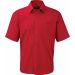 Chemise manches courtes homme popeline pur coton RU937M - Classic Red