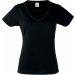 T-shirt femme col V Valueweight SC61398 - Black