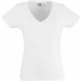 T-shirt femme col V Valueweight SC61398 - White