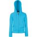 Sweat-shirt femme zippé capuche premium SC62118 - Azur Blue