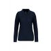 Polo manches longues femme Navy - M