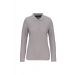 Polo manches longues femme Oxford Grey - 3XL
