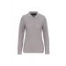 Polo manches longues femme Oxford Grey - M