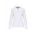Polo manches longues femme White - S