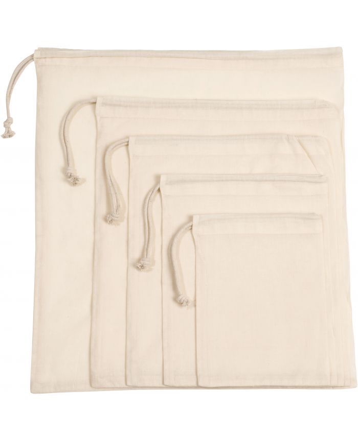 Sac à cordon coulissant en coton biologique Natural KI0729 - 25 x 20 cm S -  sacs à cordon personnalisés : Textile Direct